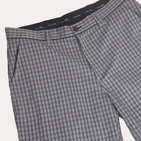 Travis Mathew Golf Shorts Plaid Athletic Athleisure Gray 36 bv - Picture 2 of 6